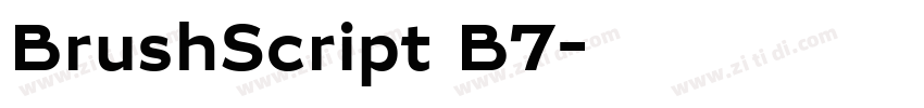 BrushScript B7字体转换
